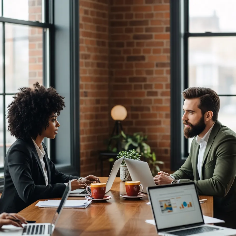 Team di consulenti durante incontro